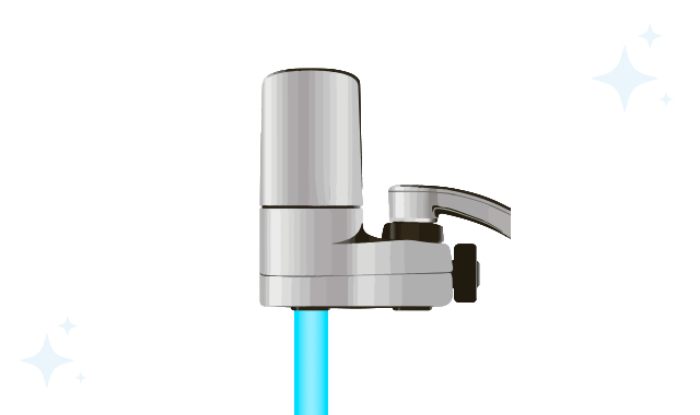 Filtro de agua potable plomo microplástico Alb Filter® Duo Active cloro pesticidas juego con carcasa y cartucho azul conector para filtro de contaminantes 